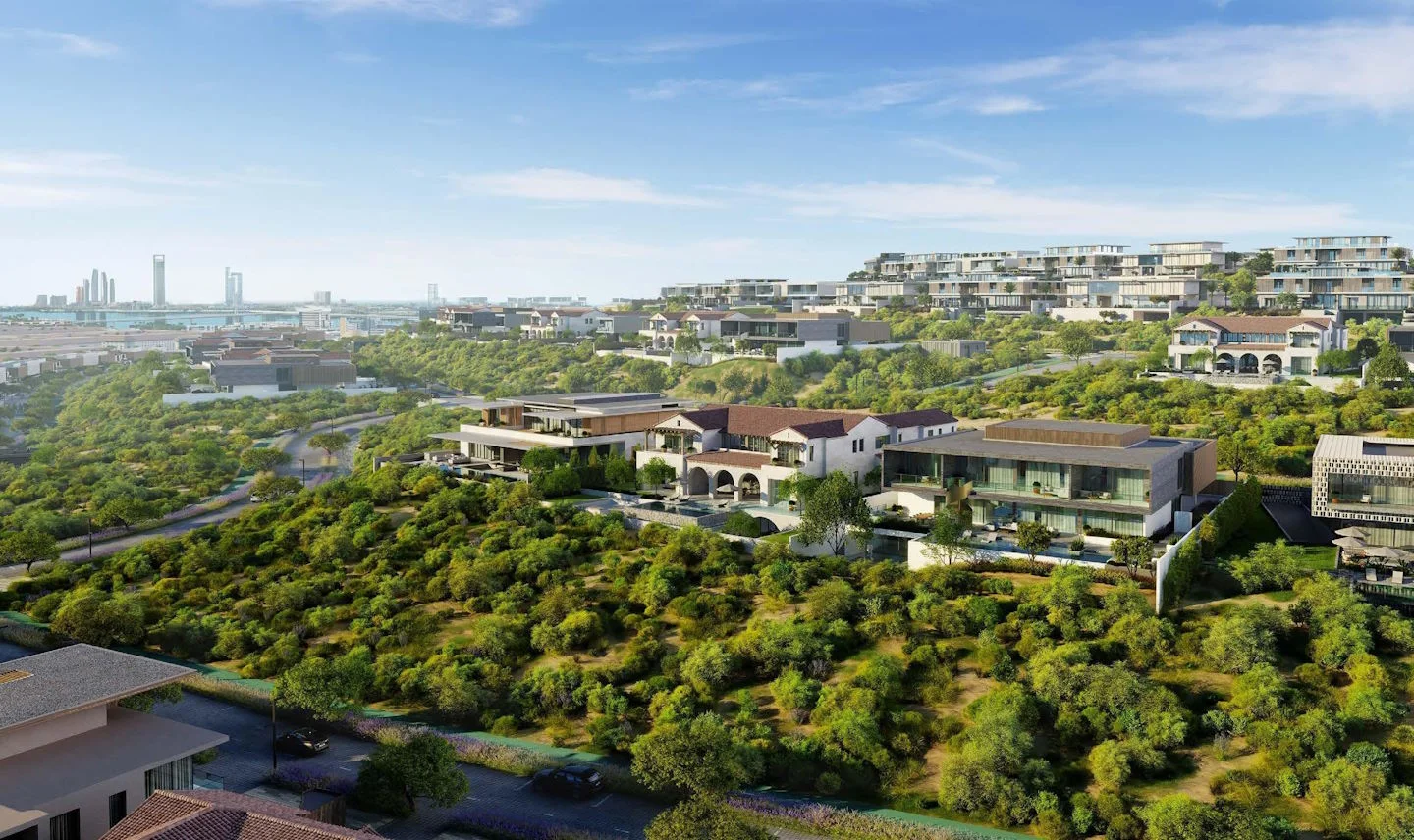 Luxury golf estate villa overlooking the lagoon at sunset